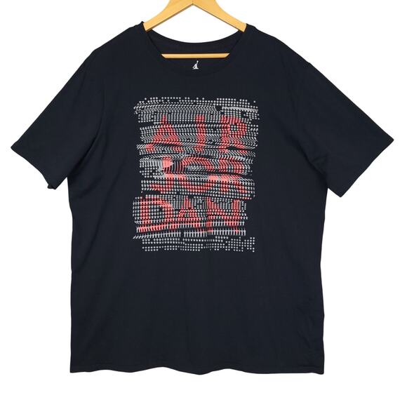 Air Jordan Men's Graphic T-Shirt Sz XXL Trippy Star Design Black Gray Red - Picture 2 of 8